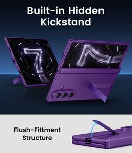 lot 1403 image: BXYJY for Samsung Galaxy Z Fold 7 Case with Stand, Compatible with MagSafe, Front Screen Protector, Camera & Hinge Protection, Slim Rugged Full Body Magnetic Phone Case for Samsung Z Fold7, Purple