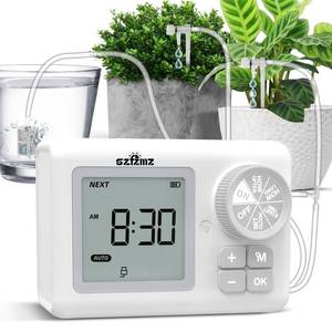 lot 1411 image: Automatic Watering System for 15 Potted Plants, Automatic DripIrrigation Kit with Adjustable Water Flow, Programmable Water Timer with Dual Power Supply, for BalconyGardenGreenhouse Plants