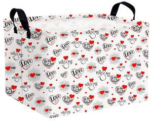 lot 1442 image: MYFLOCY Large Valentines Day Basket Heart Shaped Storage Bin for Gifts Collapsible Organizer Room Decor