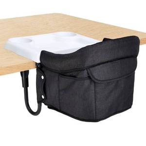 lot 1451 image: Portable Hook On High Chair with Tray for Babies & Toddlers, 6-36 Months, Collapsible Design, Fits Tables 0.8 to 3.5 Thick, Easy to Clean, with Travel Bag
