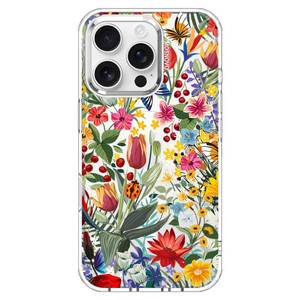 lot 1462 image: MOSNOVO Case for iPhone 16 Pro, Compatible with Magsafe Buffertech 6.6ft Military-Grade Drop Protection Anti Peel Off Tech Clear Phone Case Design - in The Garden