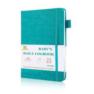 lot 1463 image: Babys Daily Care Planner - A5 Newborn Baby Log Book for Tracking Daily Routine, 152 Easy-to-Use Pages to Monitor Nursing, Sleep, Feeding, Diapers, Pumping, and More - Green