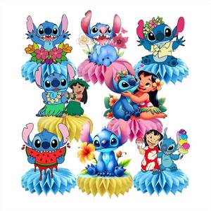 lot 1465 image: 8Pcs Stitch Table Centerpiece Double Side Design Birthday Party Supplies for Kids Party Table Decorations