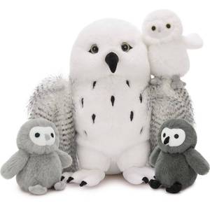 lot 1468 image: Karister 4Pcs Owl Plush Set, Giant Mother Owl Stuffed Animal with 3 Baby Owls Inside, 18 Cute Stuffed Owl for Girls Boys Kids, Soft Owl Plushie Gift for Christmas Birthday Baby Shower, White