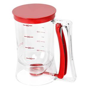 lot 1475 image: Yieobel Batter separator Cupcakes Pancakes Cookie Cake Waffles Batter Dispenser cookie separator batter Cream Speratator Cup Measuring Baking Tools (red)