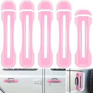 lot 1487 image: E-cowlboy Door Handle Inserts Cover TrimTailgate Handle Cover for 2018-2025 Jeep Wrangler JL JLU Sports Sahara Freedom Rubicon Unlimited Gladiator JT 2-Door & 4-Door Exterior Accessories (Pink 5PCS)