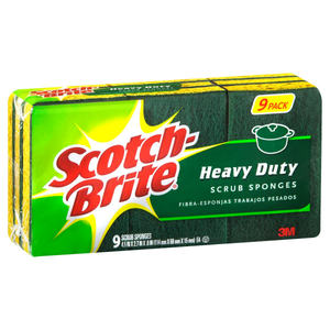 lot 1490 image: Scotch-Brite Heavy Duty Scrub Sponge  9 Scrubbing Sponges