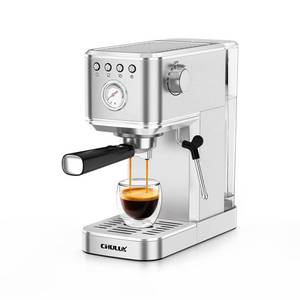 CHULUX Kom-Pro Espresso Machine 20 Bar, Semi Automatic Stainless Steel Coffee Machine for Home Latte Cappuccino Espresso Maker, Powerful Milk Frother Steam Wand