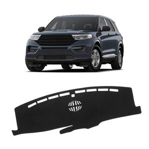 lot 1527 image: KUST Black Dash Cover for Ford Explorer 2020-2025 2026 (XLT, Limited, ST, Platinum) (2025Active, ST-Line, ST, Platinum) Dashboard Cover Polyester Non-Slip Car Accessories for Explorer No Glare