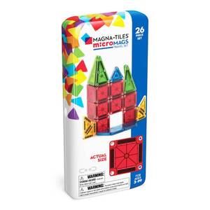 lot 1539 image: Magna-Tiles microMAGS 26-Piece Travel Magnetic Construction Set Bold Colors, The Original Magnetic Building Brand