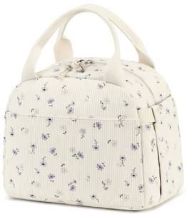 lot 1552 image: Bluboon Lunch Bag for Women Men Cute Corduroy Lunch Tote Bags Reusable Insulated Lunch Box Large Capacity Reusable Insulated Cooler for Work Picnic or Travel