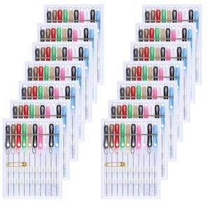 lot 1559 image: MTLEE 14 Boxes 140 Pieces Mini Quick Fix Sewing Kit Easy Pre Threaded Needle Basic Personal Kit Plastic Threaded Needle Holder Small Home Travel Sewing Box with Pin Button, Assorted Colors