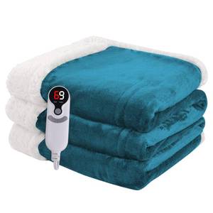 lot 1571 image: Heated Blanket Electric Blanket Full Size 72x84 with 9 Heating Levels, 1-10 Hour Auto Shut Off, Machine Washable, Flannel & Sherpa Soft Warming Blanket for Couch, Bed, Office - Dark Green