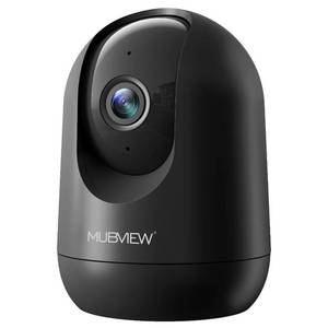 lot 1593 image: MUBVIEW Cameras for Home Security, Indoor Security Camera, 2.45GHz WiFi Wired Camera Ideal for DogElderBaby, Motion Tracking, Two-Way Audio, Pan Tilt, 7X24, 2K Night Vision