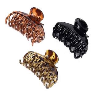 lot 1597 image: DEEKA 3 PCS 2.5 Inch Tortoise Shell Hair Claw Clips Double Row Teeth Plastic Hair Jaw Clips Hair Barrettes Thick Medium Thin Hair Clips for Women