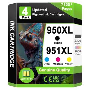 lot 1599 image: Derplin 950XL 951XL High Yield Ink Cartridge Use for OfficeJet 8600 OfficeJet Pro 251dw 276dw 8100 8610 8615 8620 8625 8630 Printers (4 Pack)