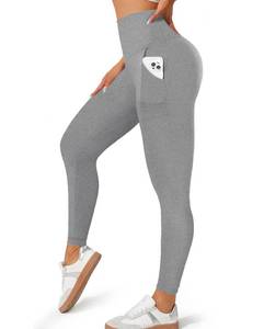 lot 1607 image: MOREFEEL Leggings with Pockets for Women, High Waisted Tummy Control Workout Black Hip Lift Yoga Pants Activewear 2X3XL