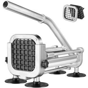 lot 1613 image: French Fry Cutter, Ruooson Professional Potato Cutter Slicer with 12 In Stainless Steel Blades, Great for Whole Potatoes Carrots Cucumbers.