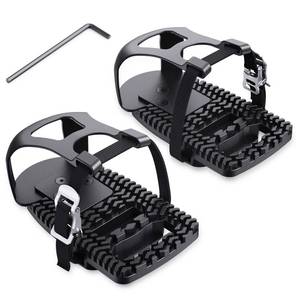 lot 1615 image: Toe Cages Compatible with The Peloton Bike, Kelecuia Toe Cage Pedals Adapters for Regular Shoes, Pedals Shoe Cage, Convert Look Delta Pedal to Toe Clip Straps, Ride with Sneakers