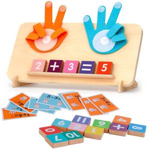 lot 1622 image: Preschool Learning Toys for Toddlers 3 Years, Educational Number Counting Blocks for Kids, Homeschool Supplies for Math Manipulates, Finger Counting Math Toy, Montessori Toys for Kids Age 3
