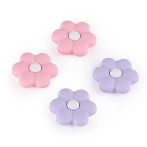 lot 1624 image: Switch 2 Game Console Thumb Grip Caps, Joystick Covers for Nintendo Switch 2, Purple Pink Daisy Flower Soft Silicone Analog Stick Caps for Switch 2 Joycon Controller, Kawaii Cozy Accessories-4PCS