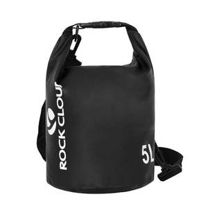 lot 1626 image: ROCK CLOUD Dry Bag Waterproof 5L Dry Sack for Kayaking Rafting Boating Beach Surfing Swimming Canoe Camping Hiking Fishing Ski, Black