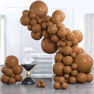 lot 1647 image: PartyWoo Brown Balloons 85 pcs Different Sizes of 18 12 10 5 Inch Boho Neutral Coffee Dark Brown Balloon Arch Kit Garland for Wedding Baby Shower Gender Reveal Birthday Party Decorations Brown-F09