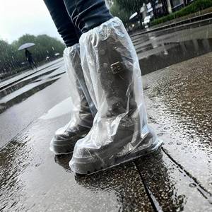 lot 1657 image: 20 Pairs LongWaterproof Shoe Covers for Rain - Disposable Plastic Rain Shoe Covers - Non-Slip Indoor Outdoor Rain Cover for Shoes,Plastic Overshoes for Men Women -Water Proof Boot Protector Clear