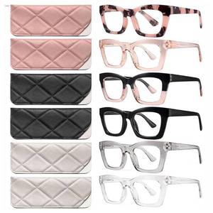 lot 1658 image: CCVOO 2.0 Oprah Style Reading Glasses for Women, Stylish Eyeglasses, Blue Light Readers for Women, Cheaters, (A1 Mix)