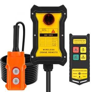 Fulgutonit 2-in-1 Wireless Crane Remote Control,12V Dump Trailer Controller, Industrial Hoist Truck Up Down Switch, Compatible with 2 and 3 Solenoid Coil Trailers