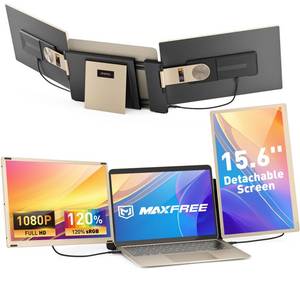 Maxfree Laptop Screen Extender, 15.6'' Dual Monitor for Laptop 13-17.3, FHD 1080P, 11 Display Modes, Plug &amp; Play Triple Screen Monitor for Mac Windows Ideal for Office, Travel, Gaming