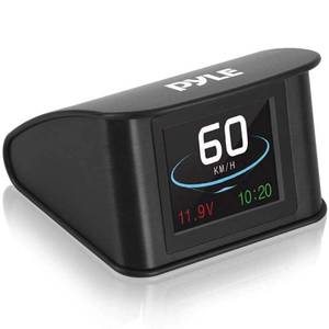 Pyle Universal Vehicle Smart HUD Display - 2.6 Digital Mini Car Dashboard Heads Up Windshield Speedometer Projector System w/ GPS Navigation Compass, Displays Speed, Distance, Time and More - PHUD19
