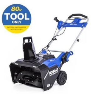 lot 8359 image: Kobalt 80-volt 22-in Single-stage 33.5-cc Push Battery Snow Blower (Battery Not Included)
