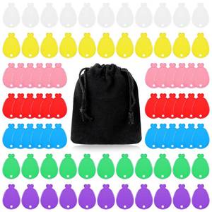 lot 8385 image: Lenwen 80 Pcs Balloon Weights Plastic Colorful Weights for Balloons for Birthday Party Decoration Wedding Holiday Celebration(Balloon Shaped,Rainbow)