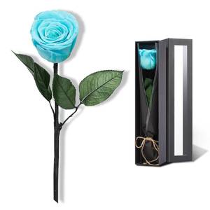 lot 8397 image: Sky Blue Flowers for Delivery Prime, Preserved Blue Roses Flower Gifts for Women, Real Roses Single Rose Gifts for Her, Mom Birthday Gifts from Daughter, Valentines Flowers