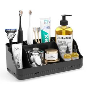 lot 8410 image: Bathroom Counter Organizer and Storage, 7 Slots Detachable Toothbrush Holders for Bathrooms, Anti-Slip Electric Toothbrush and Toothpaste Holder Countertop Vanity Organizer Accessories for Adults Kids