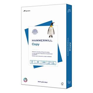 lot 8447 image: Hammermill Printer Paper, 20 lb Copy Paper, 8.5 x 14 - 1 Ream (500 Sheets) - 92 Bright, Made in the USA, 105015R