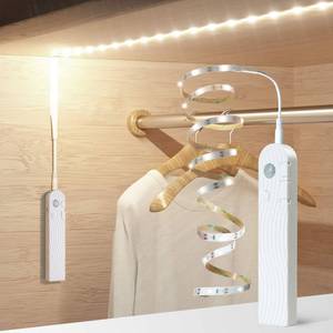 lot 8466 image: Sensky Motion Activated Strip Lights Rechargeable Motion Sensor LED Strip Light Dimmable Strip Lighting for Wardrobe, Gun Safe, Cabinet, Pantry, Closet (2M, Cool White)