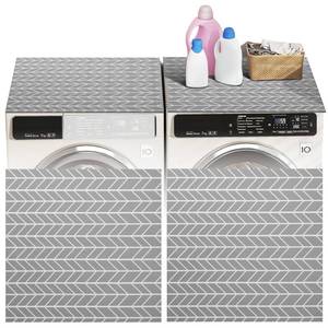 lot 8510 image: 2 Pcs Washer and Dryer Covers, 27 x 27 Inches Silicone Top Protector Mat, Non Slip Waterproof Quick Drying Dust Proof for Home Kitchen Laundry Room, Grey