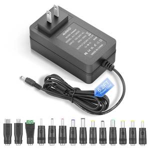 lot 8547 image: ALITOVE 24V Power Supply 2.5A 60W AC Adapter 100-240V 50-60Hz 24 Volt Transformer Power Cord 2 Amp 1500mA 1A Converter 6.2FT with 14 Tips for LED Strip Light CCTV Camera DC Pump Router