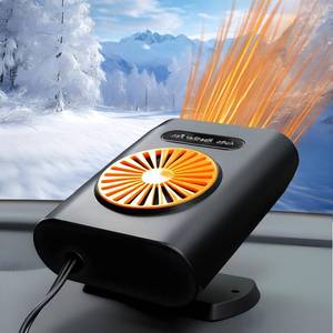 lot 8553 image: Portable Car Heater,12V Car Heater that Plugs into Cigarette Lighter,200W Fast Heating Windshield Defroster Defogger (Orange)