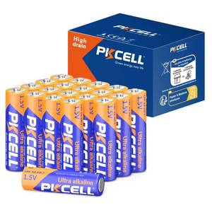 lot 8554 image: PKCELL 20 Pack AA Batteries, 1.5V High Performance Alkaline Double AA Battery for Keyboards, Clocks, Toys, Remote Controls (10-Year Shelf Life)