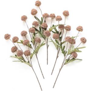 lot 8567 image: Floroom 5pcs Light Taupe Faux Silk Mums Artificial Flowers, Bulk Fake Small Mini Chrysanthemums with Stems for DIY Wedding Centerpieces Floral Arrangements Vase Fillers Home Decorations