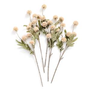 lot 8573 image: Lings moment Pompon Mum Artificial Flower, 5pcs Faux Silk Mini Chrysanth with Stems, Bulk Fake Wedding Filler Flowers for DIY Bouquet Centerpieces Arrangements Shower Decorations, Beige