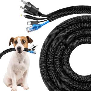 lot 8575 image: Secbolt Cord Protectors from Pets No Chew, 10ft - 12 inch Ultra Durable Cord Covers for Pets, Bite-Resistant Cable and Wire Protector for Cats, Dogs, Rabbits - Black