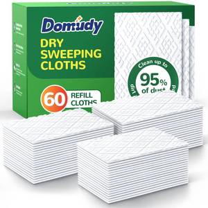lot 8596 image: 60 Count Dry Sweeping Cloths Refills for Swiffer Sweep  Mop, 4X Clean Power Sweeper Mop Pads to Clean Hair, Dirt, Dust, Disposable Unscented Dry Cloths Refills for Mopping Home, Bathroom, Kitchen