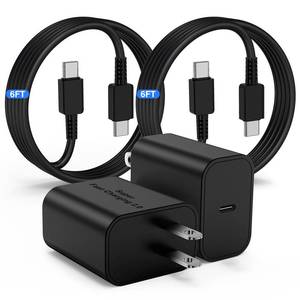 lot 8608 image: 45W USB-C Charger for Samsung Charger Super Fast Charging, Type C Charging Block &6FT USBC Android Phone Cable Cord 2Pack for Galaxy S25 UltraS25 S24 S23 S22 S21 S20 S10 UltraPlus,Galaxy Tab S9 S8