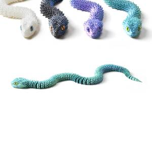 lot 8619 image: WUALAIER 3D Printed Snake Toy -18 Crystal-Like Movable Snake 3D Printed Articulated Flexible Fidget 3D Animals Exquisite Cute Pet Toy Realistic Snake
