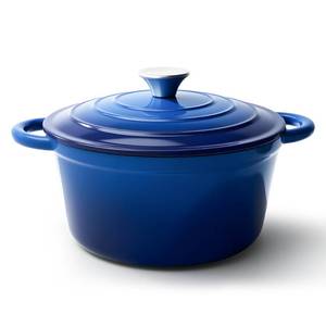 lot 8638 image: 6 Quart Dutch Oven Pot with Lid, Non Stick Enameled Cast Iron Dutch Oven for Bread Baking, Heavy-Duty, Oven Safe Ceramic Cookware Up to 500°F for Baking, Braising, Stews, Roasting, Blue