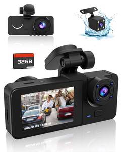 lot 8644 image: Dash Cam Front and Rear, 4K Full UHD Dash Camera for Cars,Car Camera Built-in 32GB Card, WDR, HDR, G-Sensor, 2.0IPS HD Screen, Loop Recording - (B3WX)